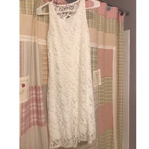 Charming Charlie white lacy dress